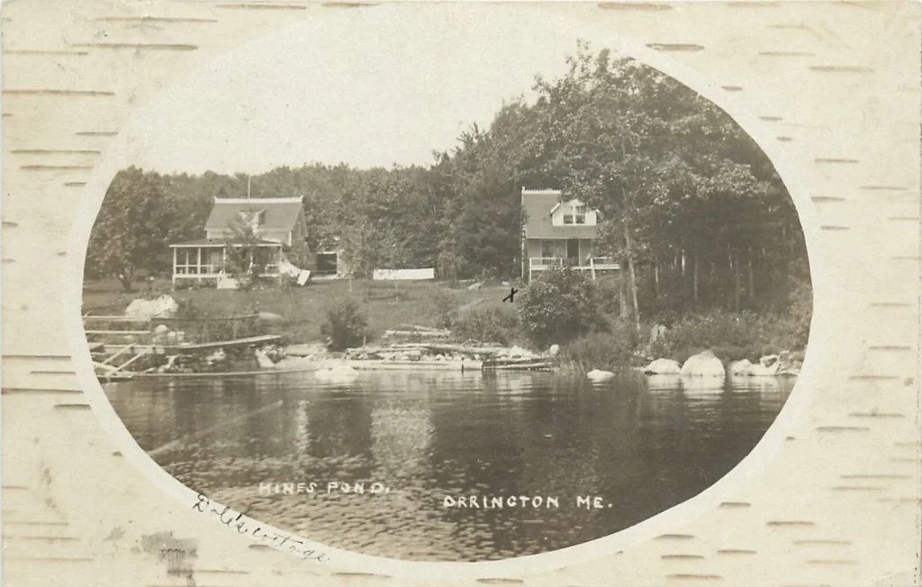 Hines Pond, Orrington, Maine post card